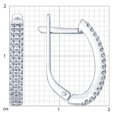 Серьги SOKOLOV 94021767 вес 2.65 г серебро, фианит купить,NaN