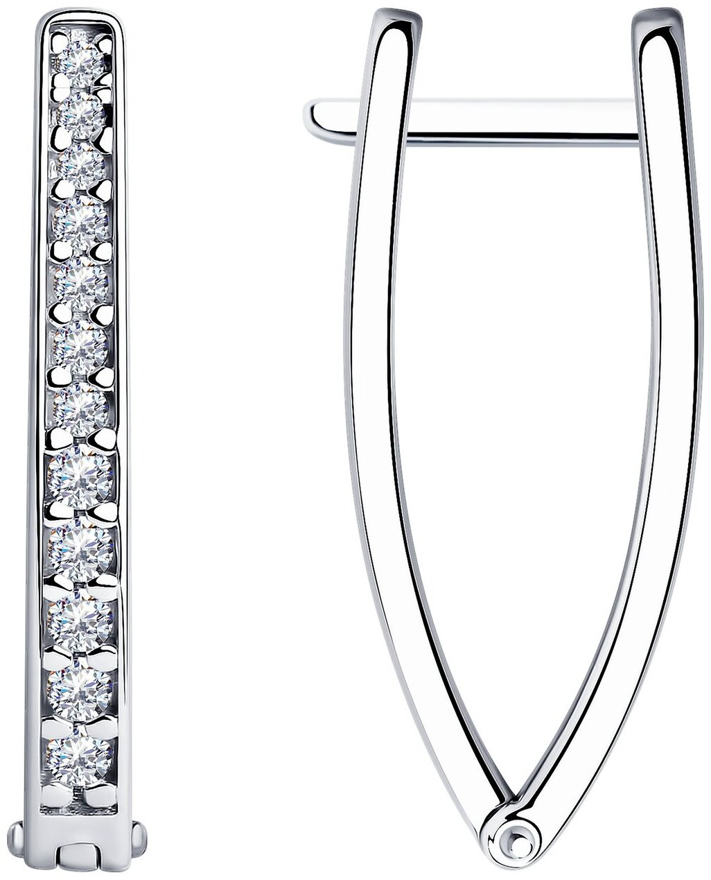Серьги SOKOLOV 94025110 вес 3.53 г серебро, фианит купить,NaN
