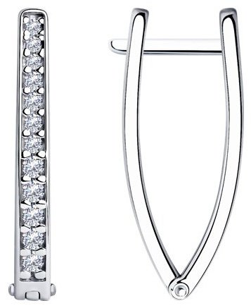 Серьги SOKOLOV 94025110 вес 3.57 г серебро, фианит купить,NaN