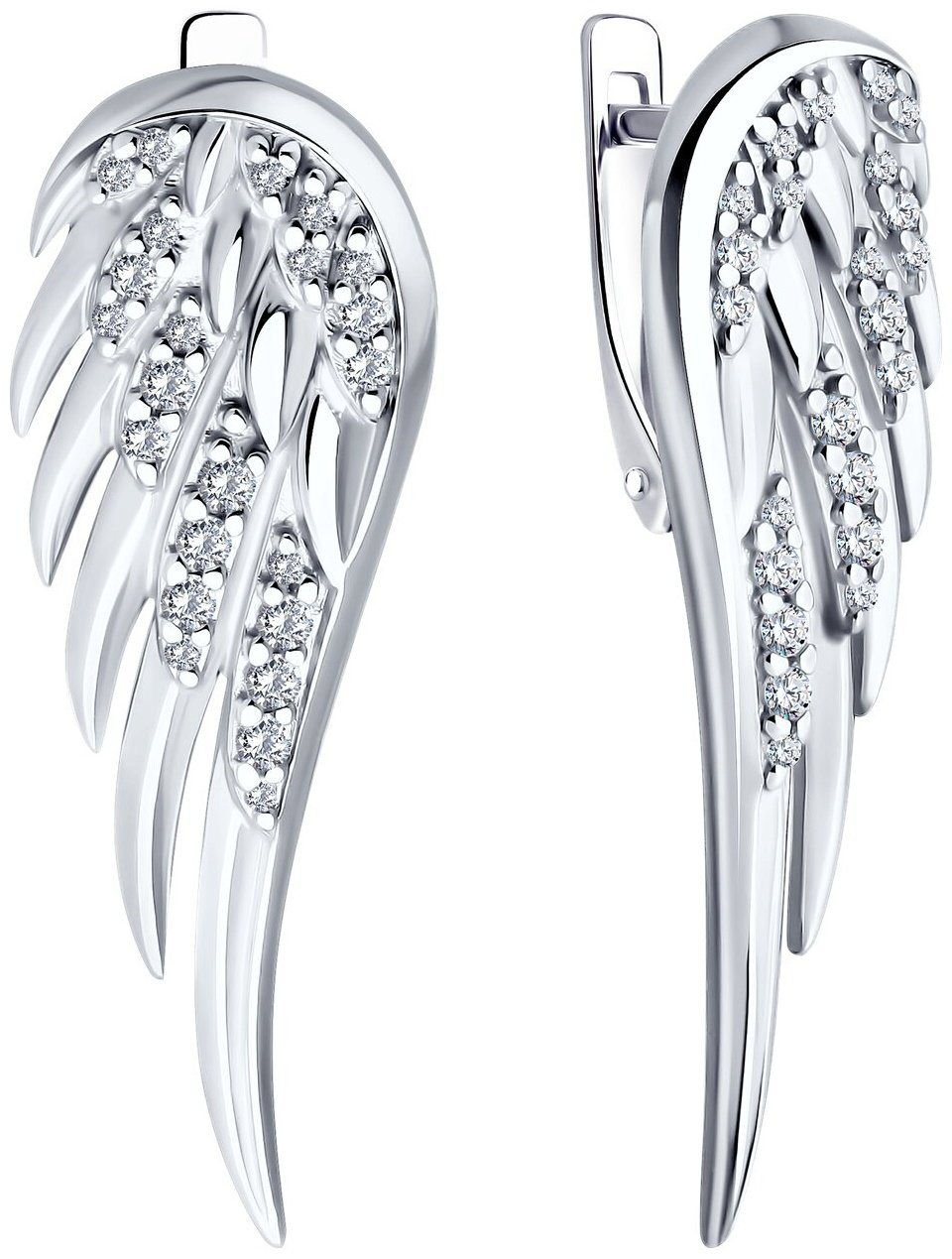 Серьги SOKOLOV 94026612_5,4 вес 5.4 г серебро, фианит купить,NaN