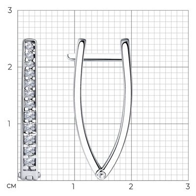 Серьги SOKOLOV 94025110 вес 3.57 г серебро, фианит купить,NaN
