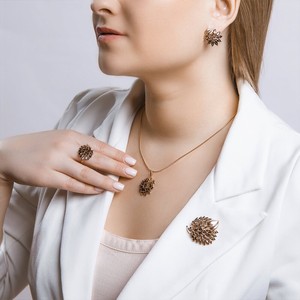 Серьги SOKOLOV 92021579 вес 4.81 г серебро, раухтопаз купить,NaN