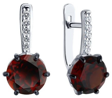 Серьги SOKOLOV 92022849 вес 2.92 г серебро, фианит, ситалл купить,NaN