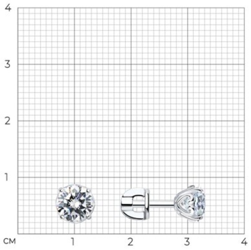 Серьги SOKOLOV 94025221 вес 1.73 г серебро, фианит купить,NaN