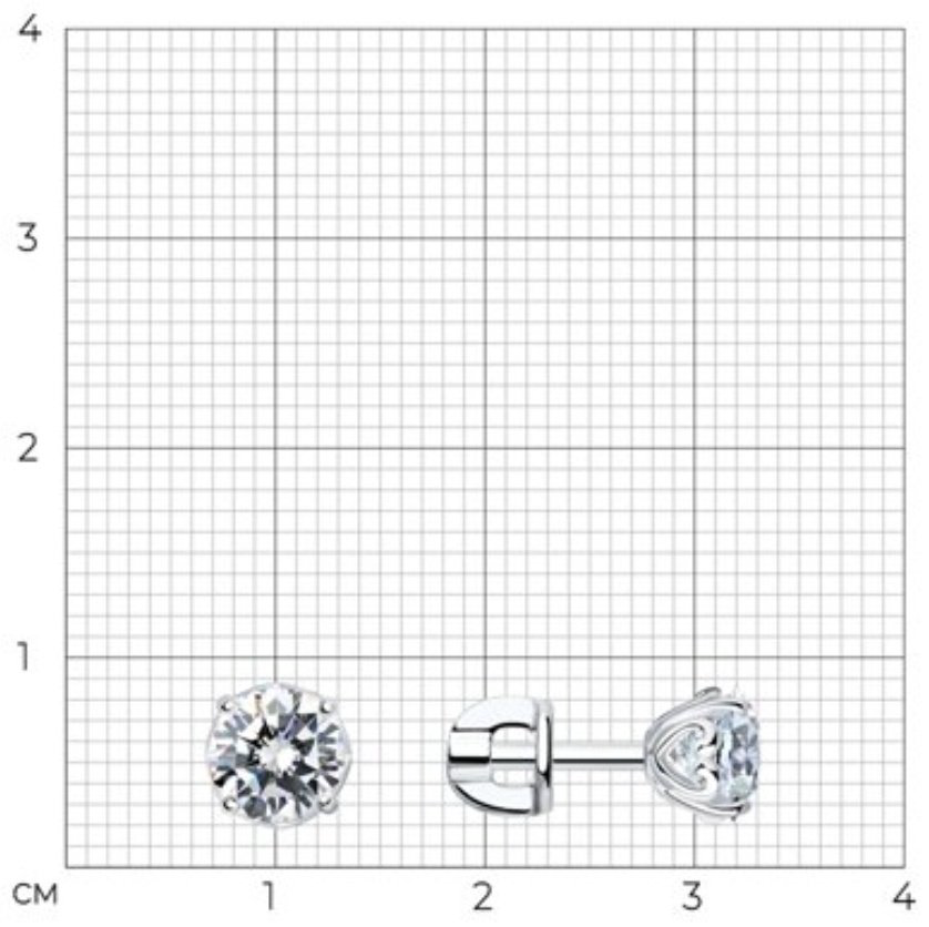 Серьги SOKOLOV 94025221 вес 1.73 г серебро, фианит купить,NaN