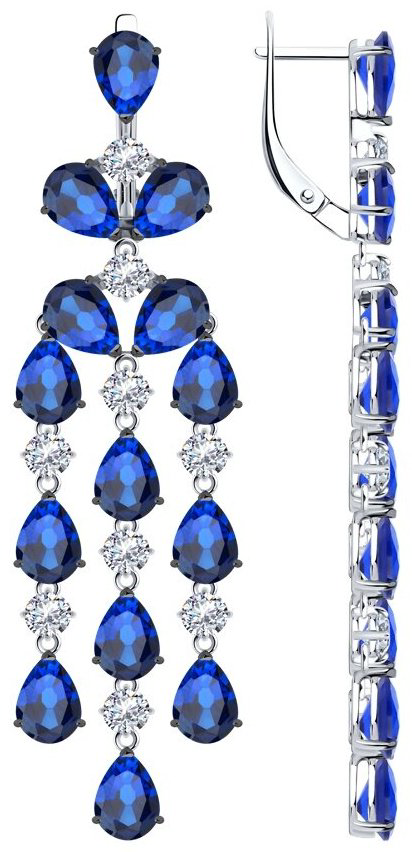Серьги SOKOLOV 94025838 вес 17.93 г серебро, фианит купить,NaN