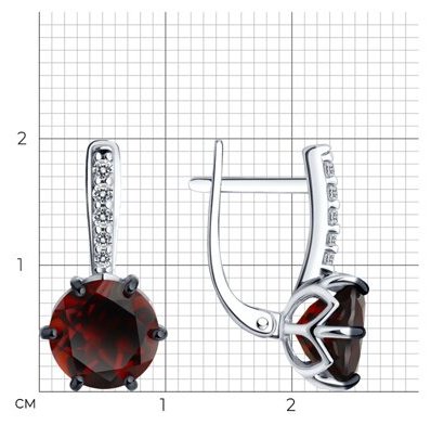 Серьги SOKOLOV 92022849 вес 2.94 г серебро, ситалл, фианит купить,NaN