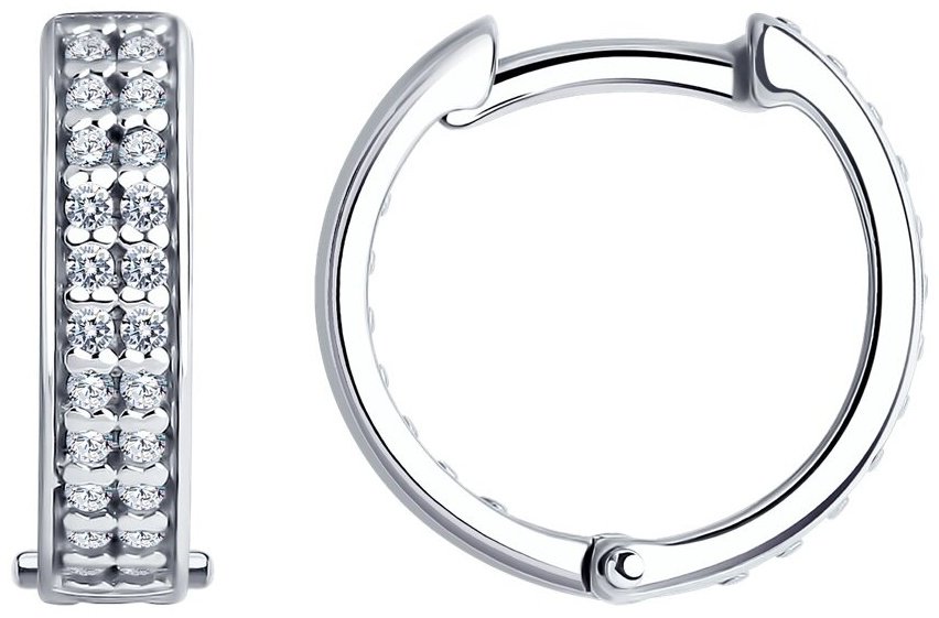 Серьги SOKOLOV 94025840 вес 2.78 г серебро, фианит купить,NaN