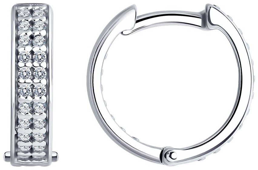 Серьги SOKOLOV 94025840 вес 2.78 г серебро, фианит купить,NaN