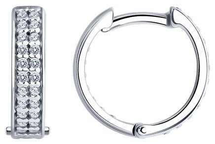 Серьги SOKOLOV 94025840 вес 2.81 г серебро, фианит купить,NaN