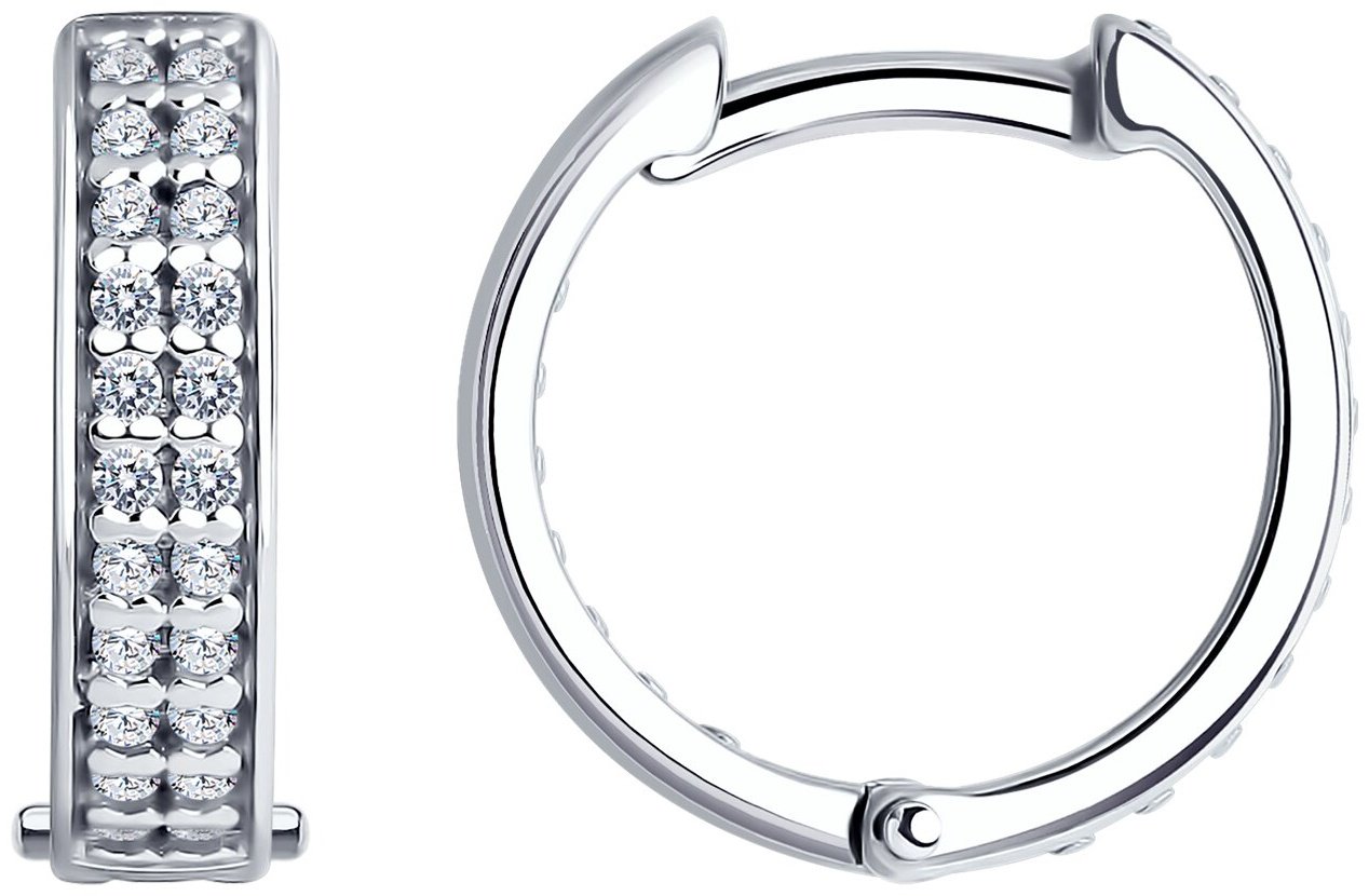 Серьги SOKOLOV 94025840_2,79 вес 2.79 г серебро, фианит купить,NaN