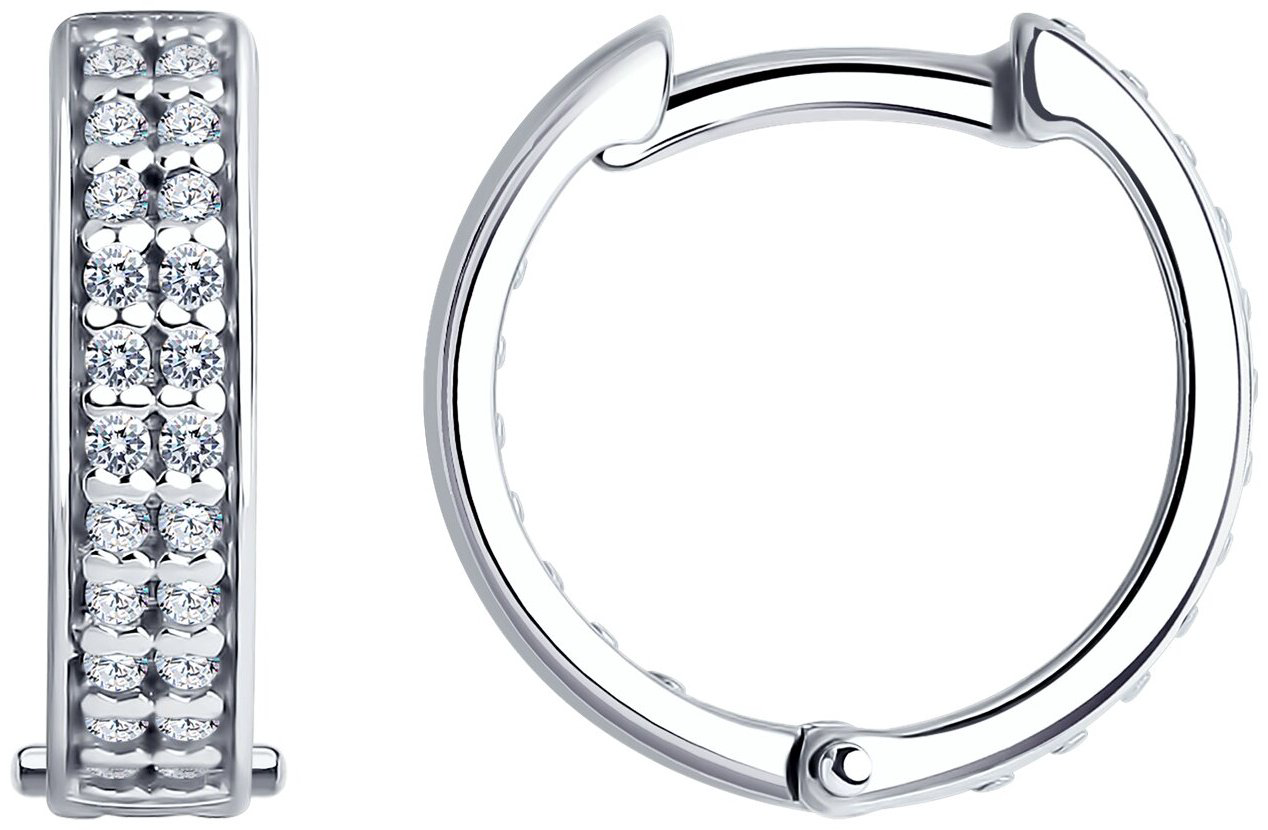 Серьги SOKOLOV 94025840_2,79 вес 2.79 г серебро, фианит купить,NaN