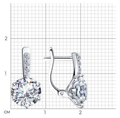 Серьги SOKOLOV 94025222 вес 3.3 г серебро, фианит купить,NaN