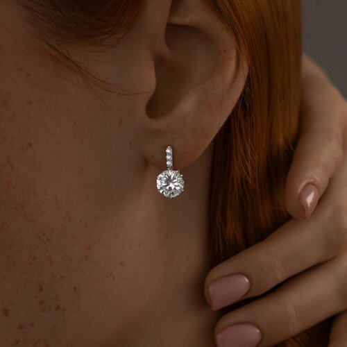 Серьги SOKOLOV 94025222 вес 3.3 г серебро, фианит купить,NaN