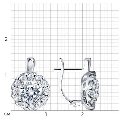 Серьги SOKOLOV 94025223 вес 3.54 г серебро, фианит купить,NaN