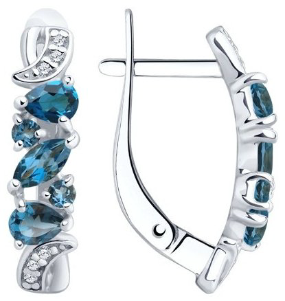 Серьги SOKOLOV 92021779 вес 2.76 г серебро, фианит купить,NaN