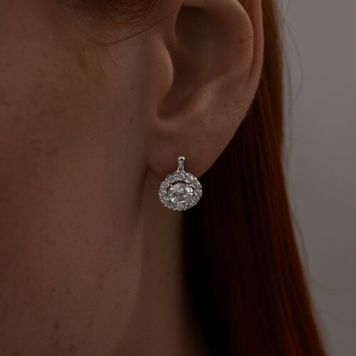 Серьги SOKOLOV 94025223 вес 3.54 г серебро, фианит купить,NaN
