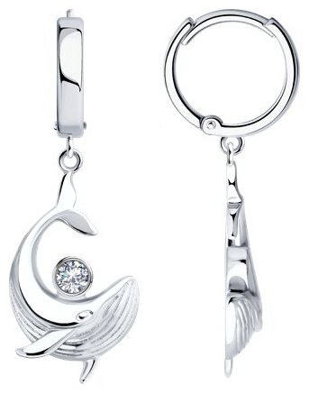Серьги SOKOLOV 94026629 вес 4.31 г серебро, фианит купить,NaN