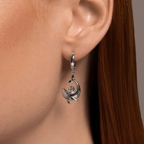Серьги SOKOLOV 94026629 вес 4.31 г серебро, фианит купить,NaN