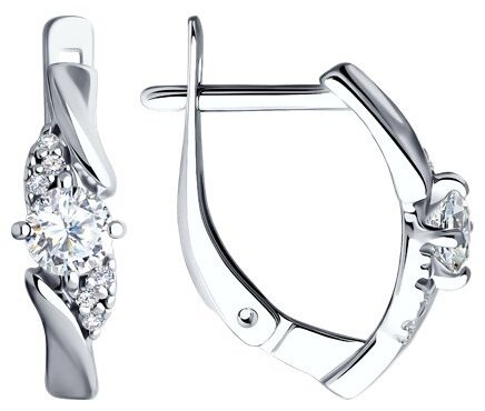 Серьги SOKOLOV 94022384 вес 2.18 г серебро, фианит купить,NaN