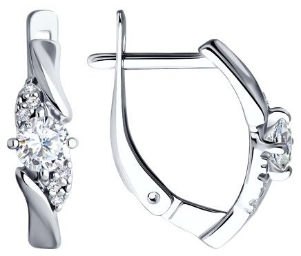 Серьги SOKOLOV 94022384 вес 2.18 г серебро, фианит купить,NaN