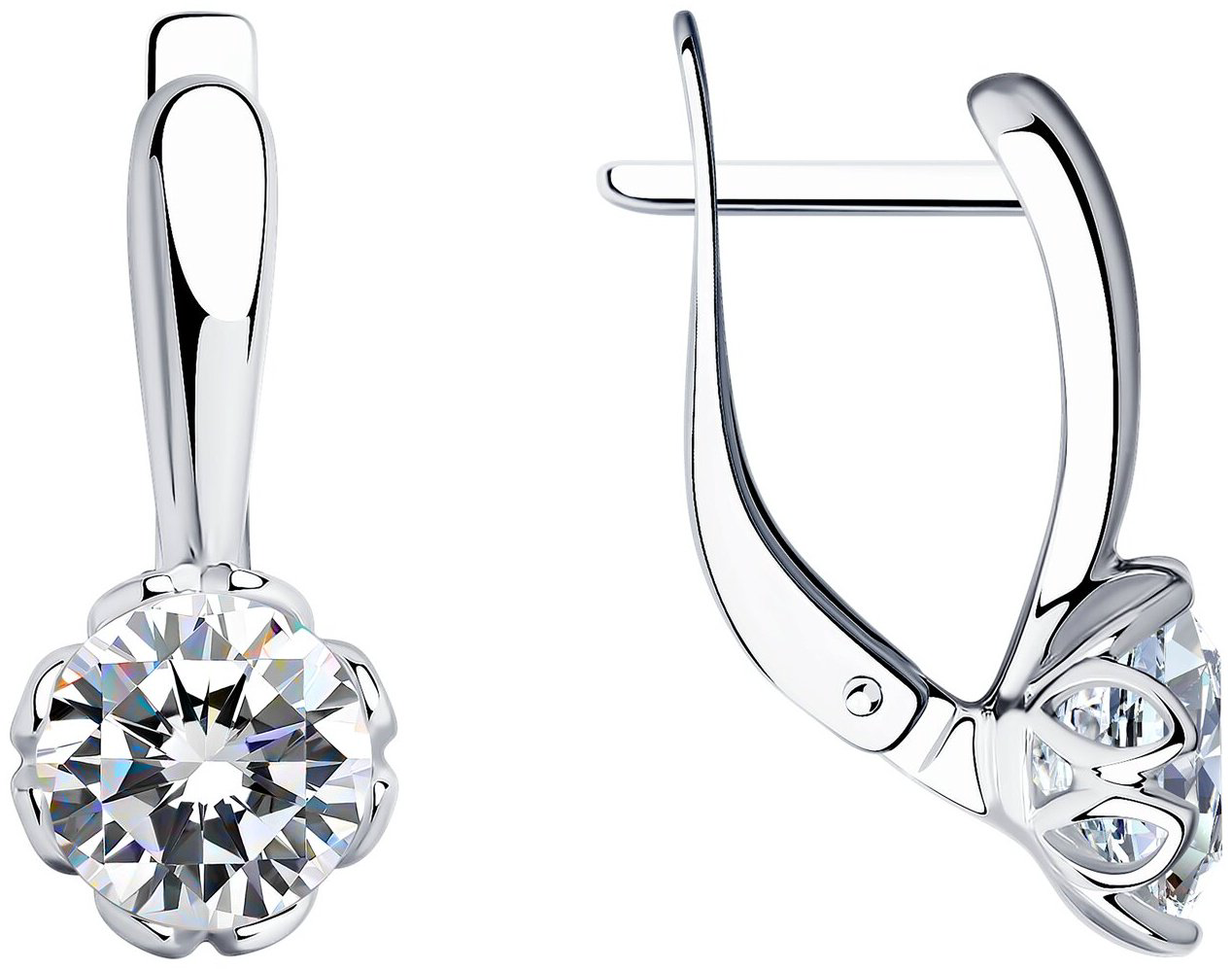 Серьги SOKOLOV 94025229 вес 2.79 г серебро, фианит купить,NaN