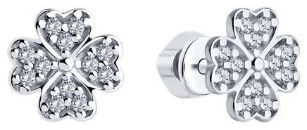 Серьги SOKOLOV 94026642_s вес 1.77 г серебро, фианит купить,NaN