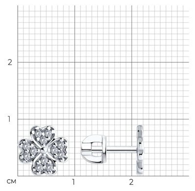 Серьги SOKOLOV 94026642_s вес 1.77 г серебро, фианит купить,NaN