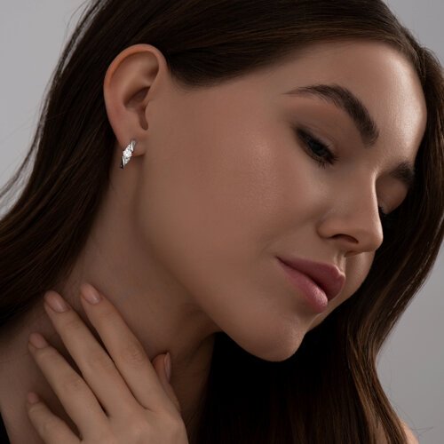 Серьги SOKOLOV 94022384 вес 2.28 г серебро, фианит купить,NaN