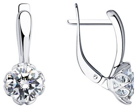 Серьги SOKOLOV 94025229 вес 2.9 г серебро, фианит купить,NaN