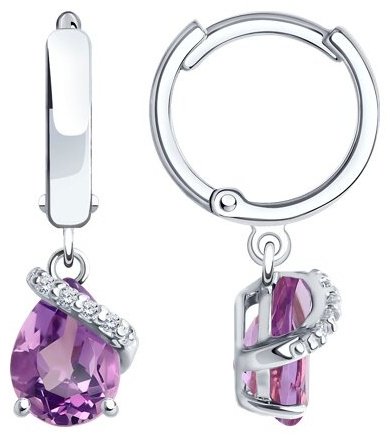 Серьги SOKOLOV 92022961 вес 2.6 г серебро, фианит купить,NaN