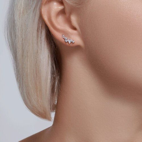 Серьги SOKOLOV 94026084 вес 1.25 г серебро, фианит купить,NaN