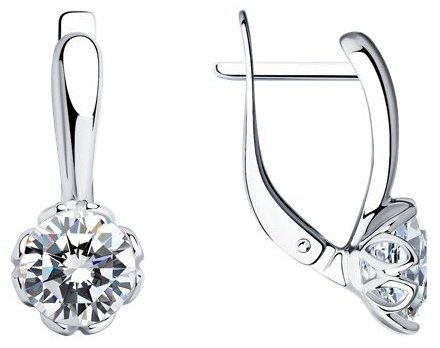 Серьги SOKOLOV 94025229 вес 2.94 г серебро, фианит купить,NaN