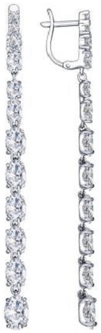 Серьги SOKOLOV 94022461 вес 5.92 г серебро, фианит купить,NaN