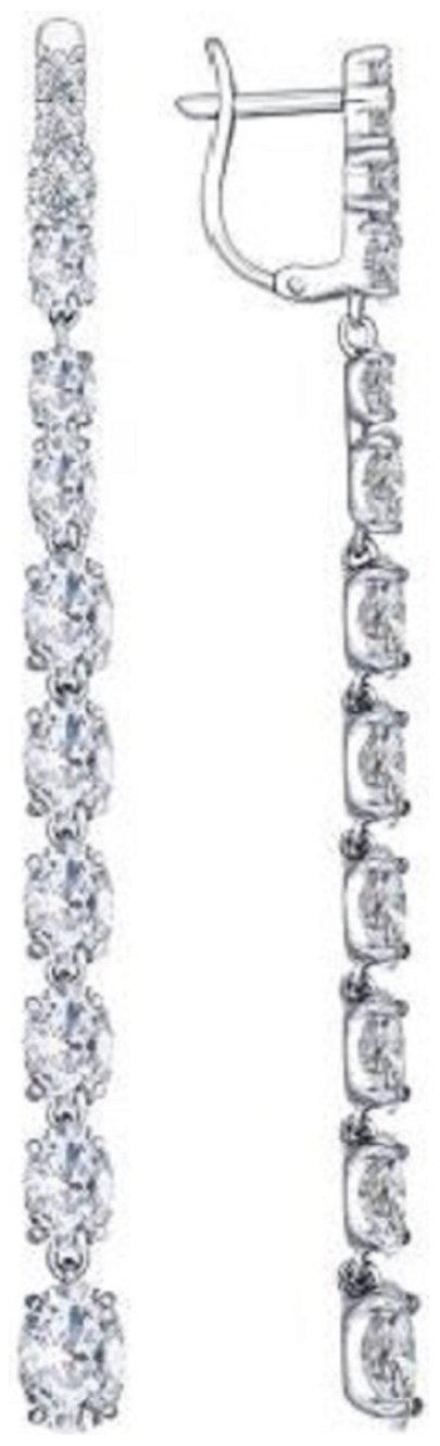 Серьги SOKOLOV 94022461 вес 5.92 г серебро, фианит купить,NaN