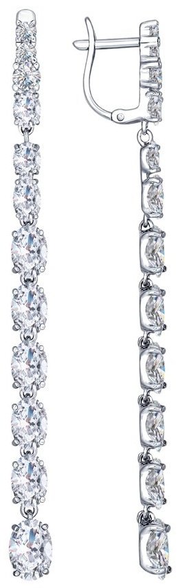 Серьги SOKOLOV 94022461 вес 6.02 г серебро, фианит купить,NaN