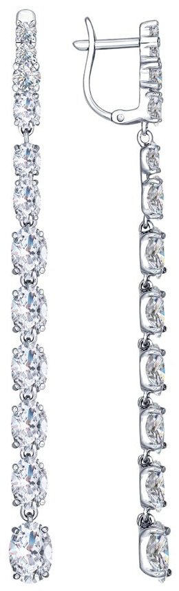 Серьги SOKOLOV 94022461 вес 6.02 г серебро, фианит купить,NaN