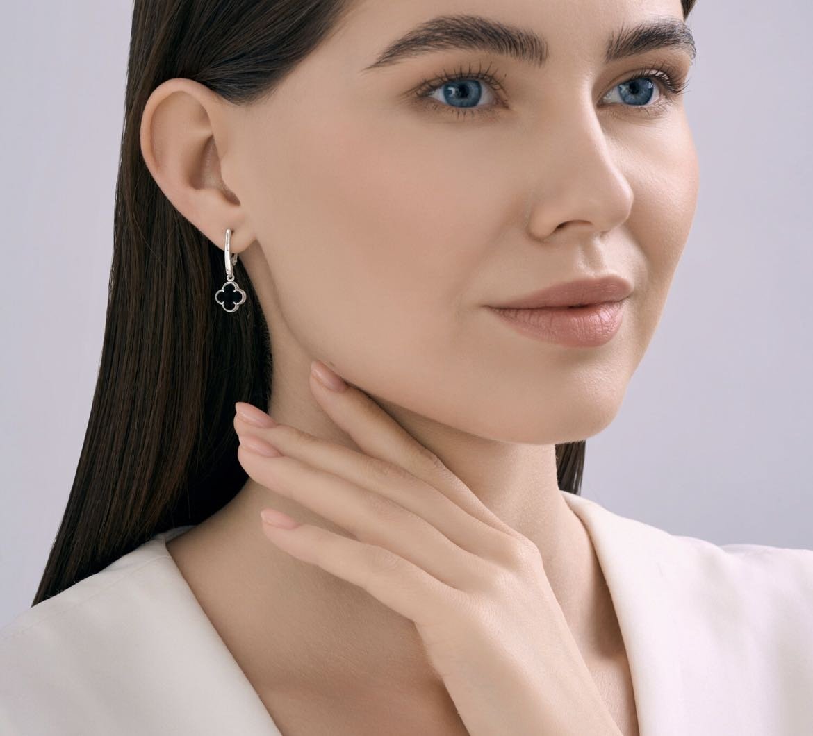 Серьги SOKOLOV 83020450 вес 2.49 г серебро, оникс купить,NaN