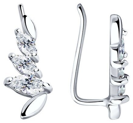 Серьги SOKOLOV 94025874 вес 1.13 г серебро, фианит купить,NaN