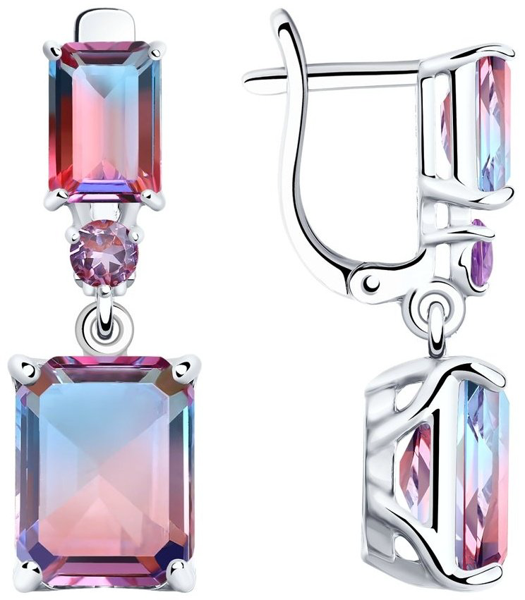 Серьги SOKOLOV 92021949 вес 5.1 г серебро, фианит купить,NaN