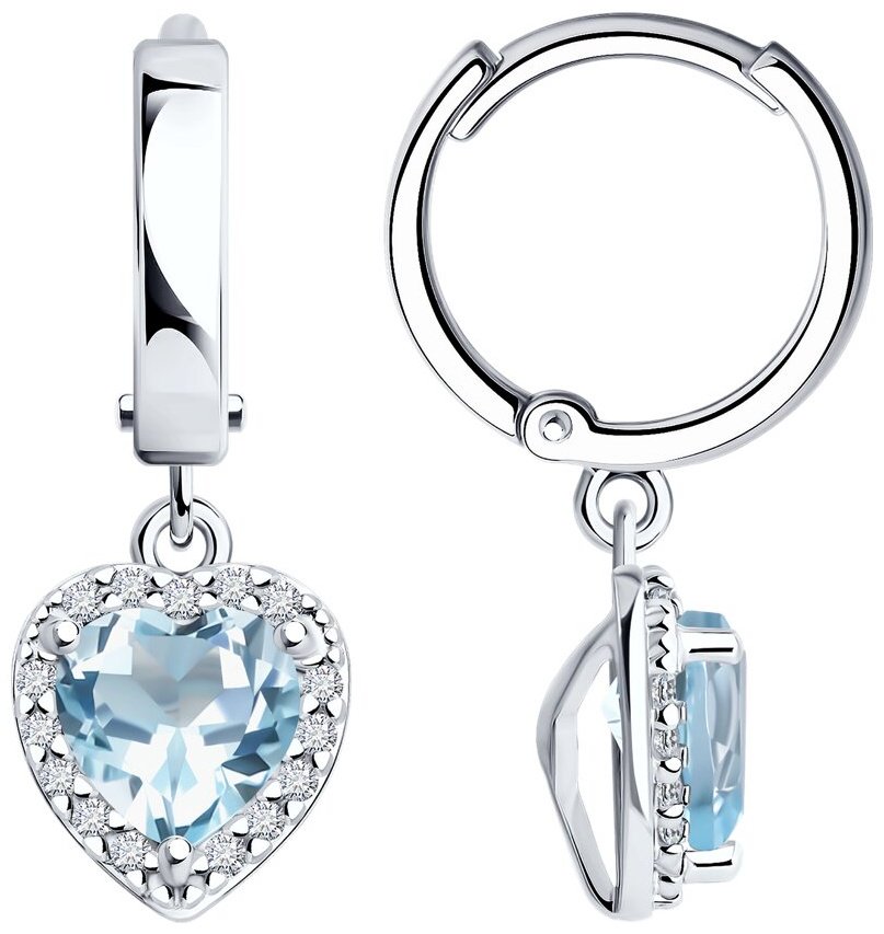 Серьги SOKOLOV 92022964 вес 3.11 г серебро, фианит купить,NaN