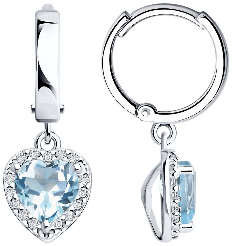 Серьги SOKOLOV 92022964 вес 3.11 г серебро, фианит купить,NaN