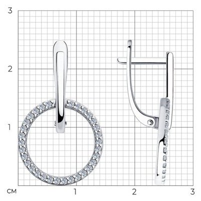 Серьги SOKOLOV 94025875 вес 2.78 г серебро, фианит купить,NaN