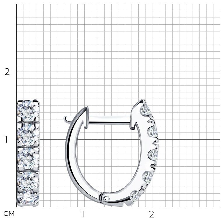 Серьги SOKOLOV 94025232 вес 2.98 г серебро, фианит купить,NaN