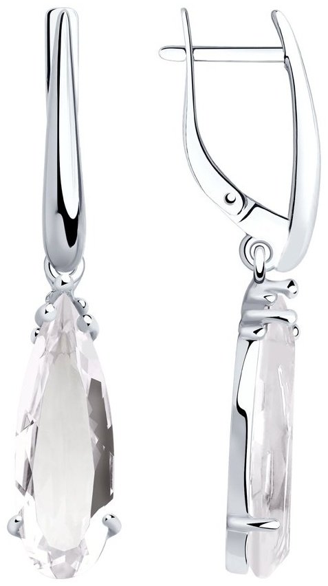 Серьги SOKOLOV 92021960 вес 3.8 г серебро, горный хрусталь купить,NaN