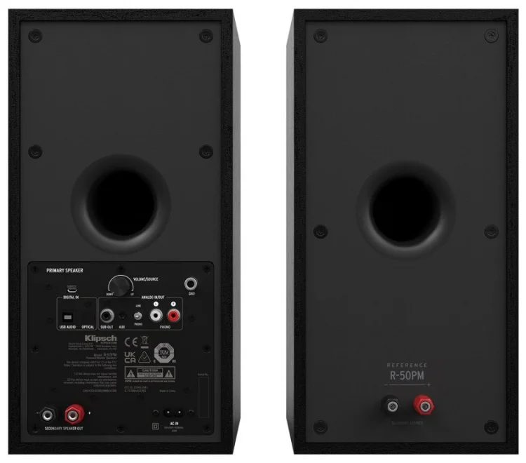 Акустическая система Klipsch Reference R-50PM, Powered Bookshelf Speakers, Black, Pair