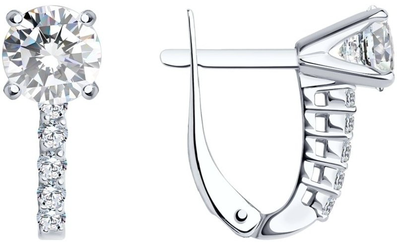 Серьги SOKOLOV 94020082 вес 2.86 г серебро, фианит купить,NaN