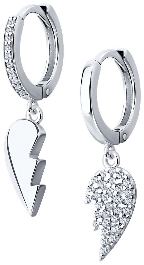 Серьги SOKOLOV 94026200 вес 2.81 г серебро, фианит купить,NaN
