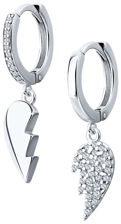 Серьги SOKOLOV 94026200 вес 2.81 г серебро, фианит купить,NaN