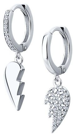 Серьги SOKOLOV 94026200 вес 2.81 г серебро, фианит купить,NaN